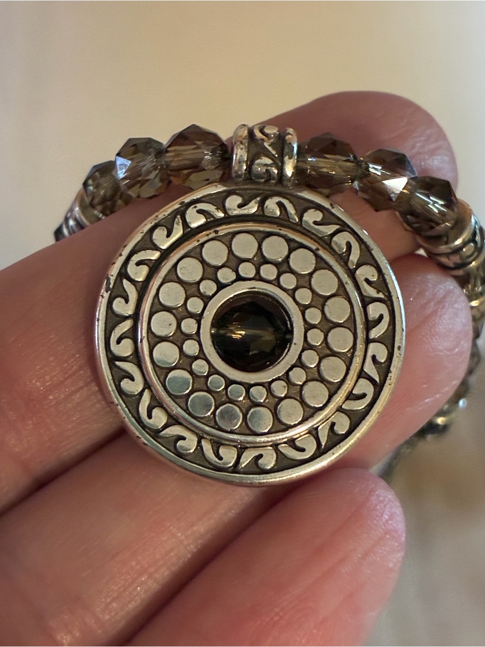 Brighton “Spellbound” Snake Chain Featuring Smokey Quartz Beads - Picture 8 of 10